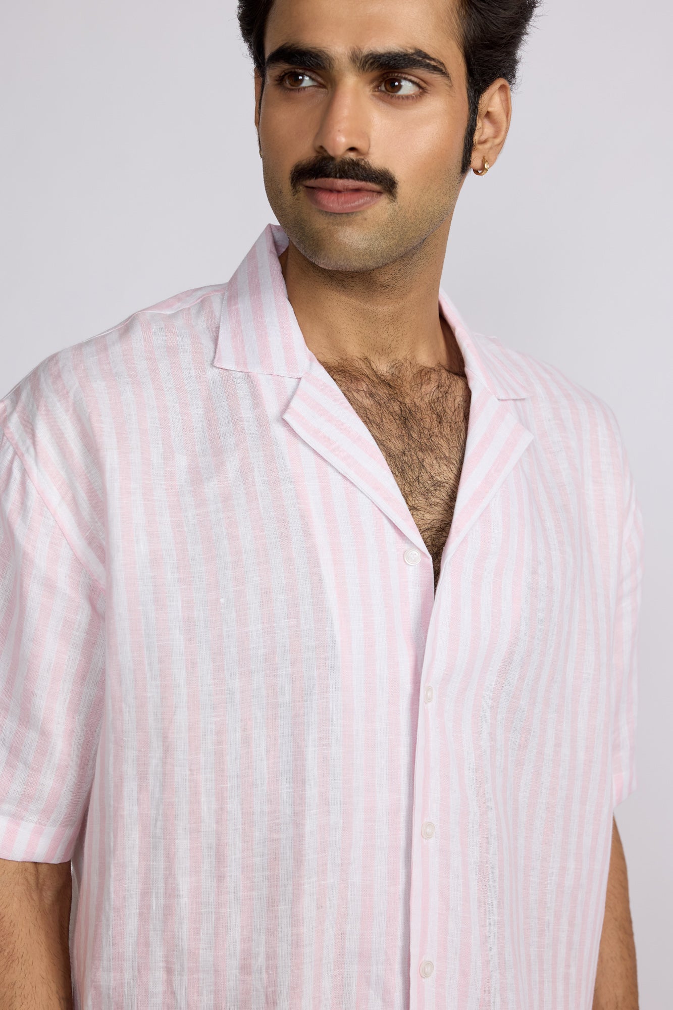 Blush Stripe Linen Shirt
