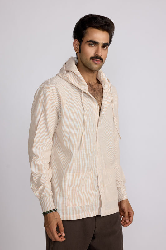 Azure Marrow Hooded Shirt