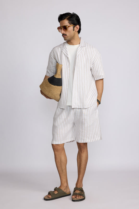 100% Linen Relax Fit Shorts