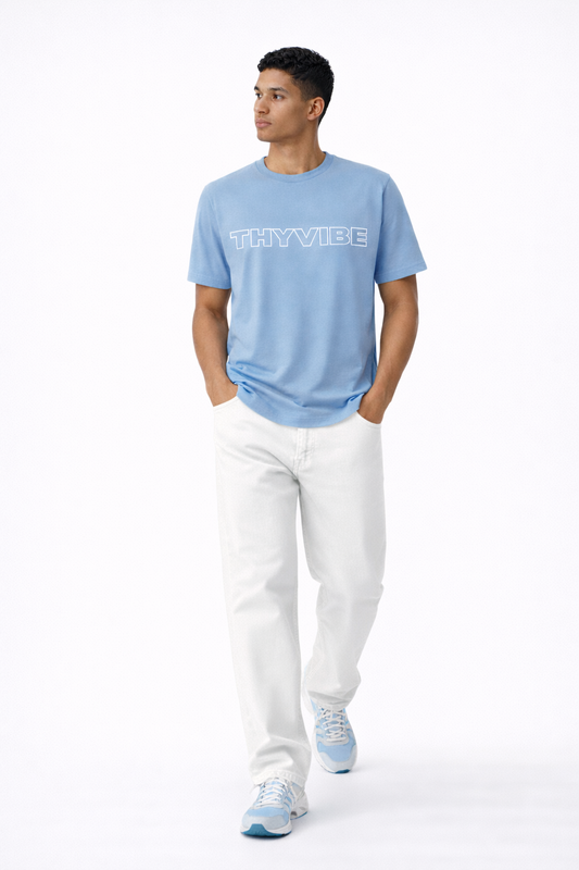 Dusty Blue Regular Fit T-shirt