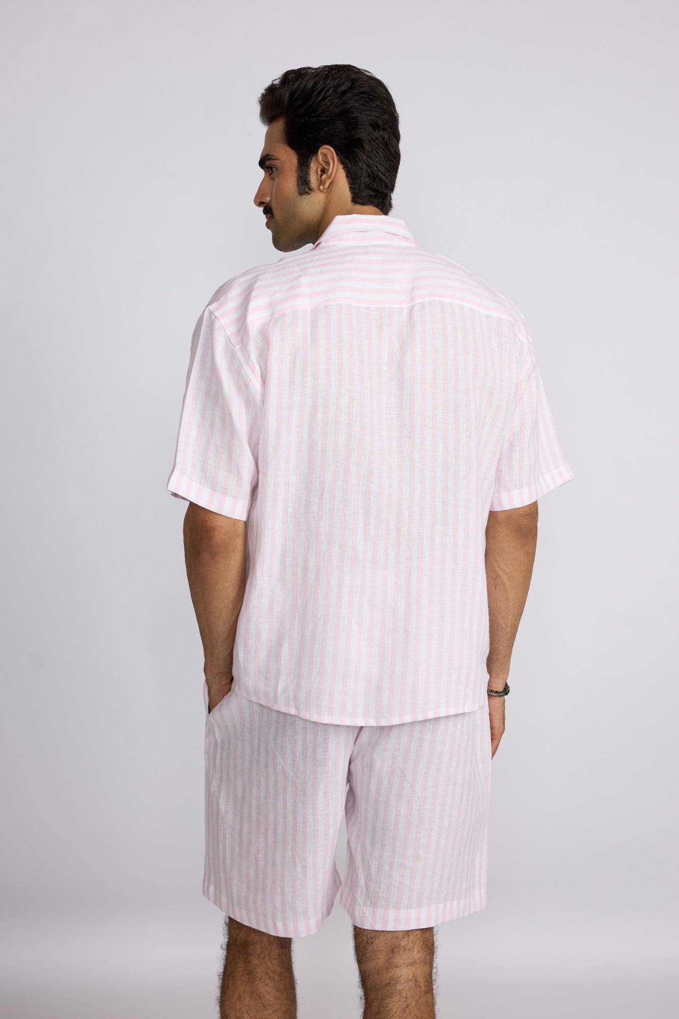 Blush Stripe Linen Shirt