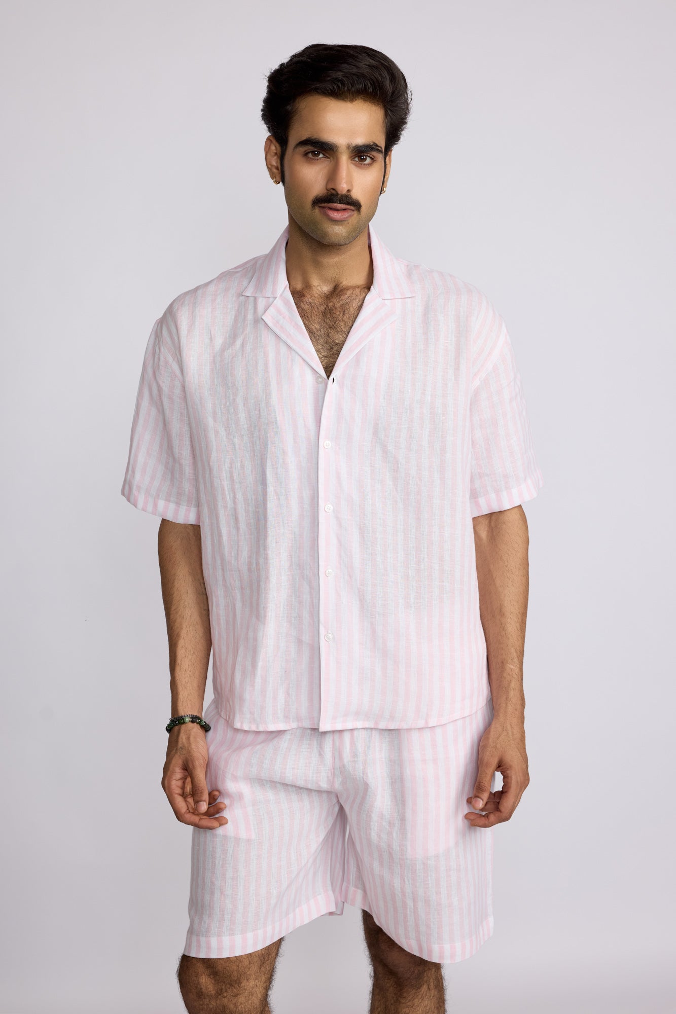 Blush Stripe Linen Shirt