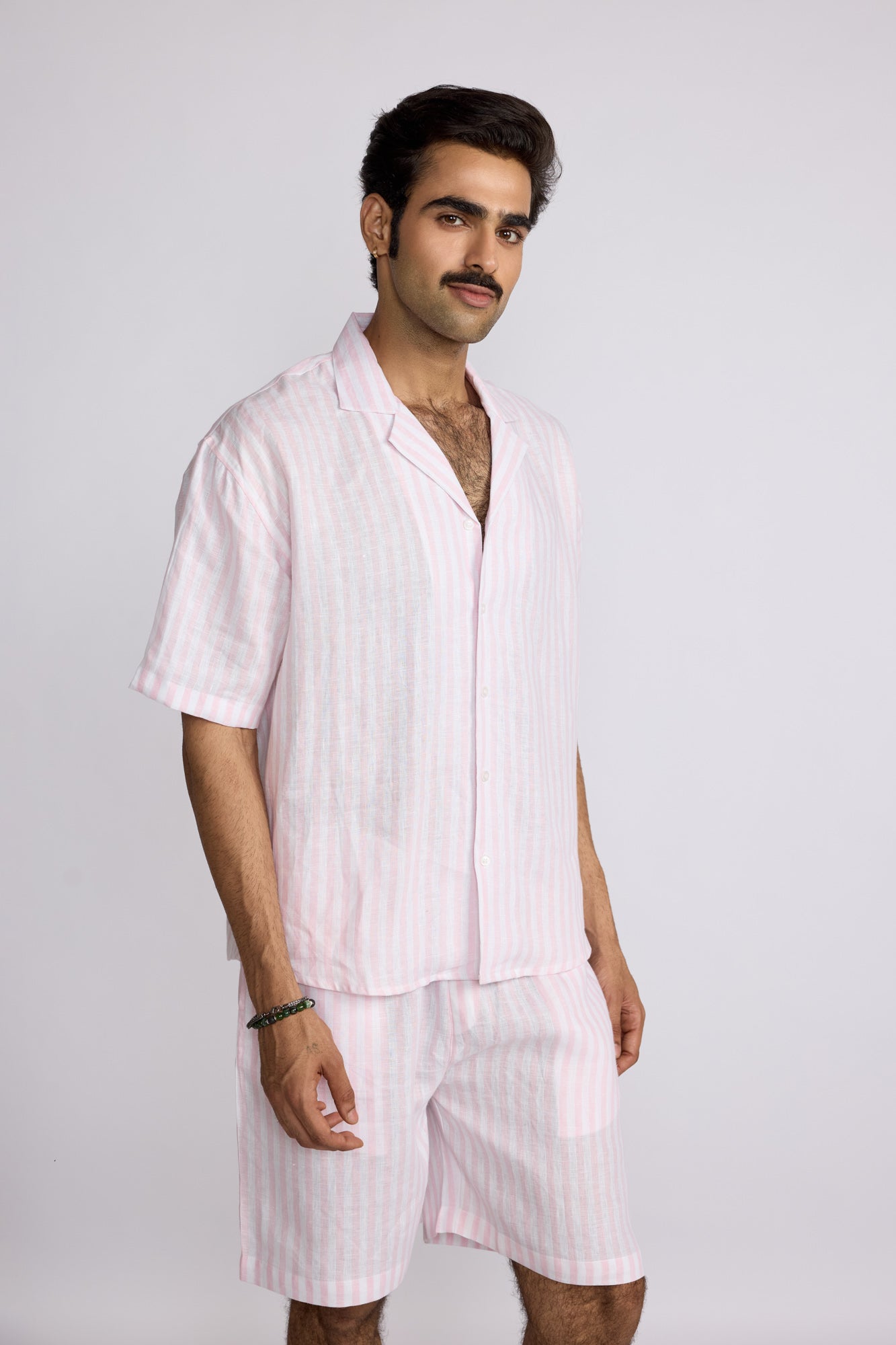Blush Stripe Linen Shirt
