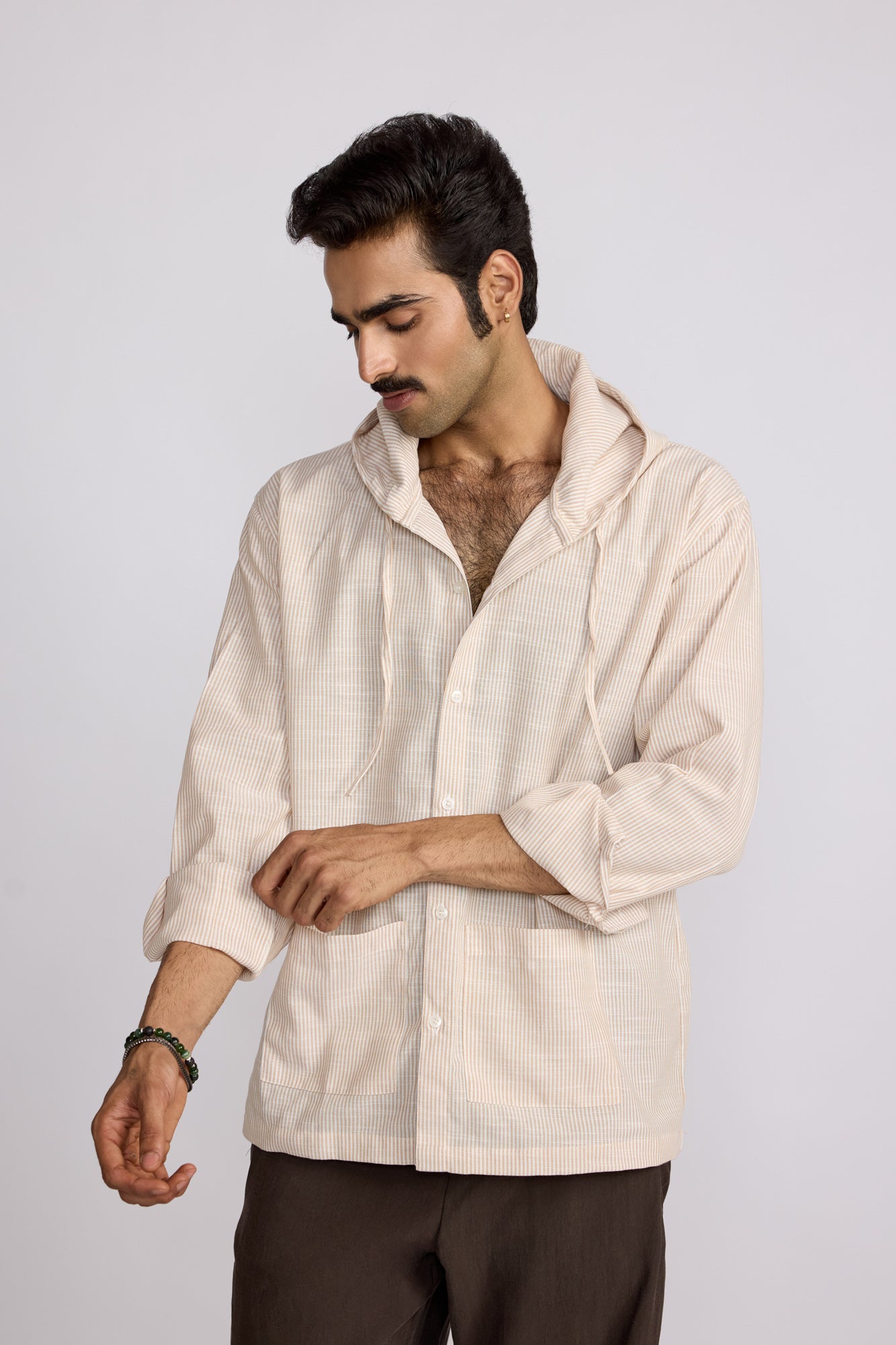 Azure Marrow Hooded Shirt