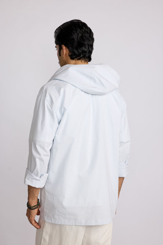 Azure Marrow Hooded Shirt