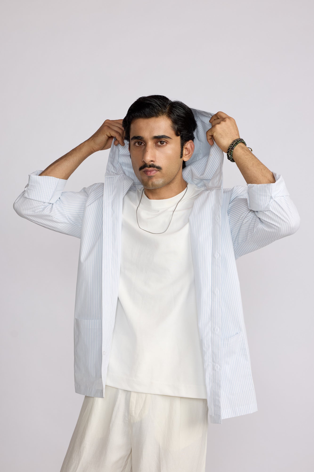 Azure Marrow Hooded Shirt