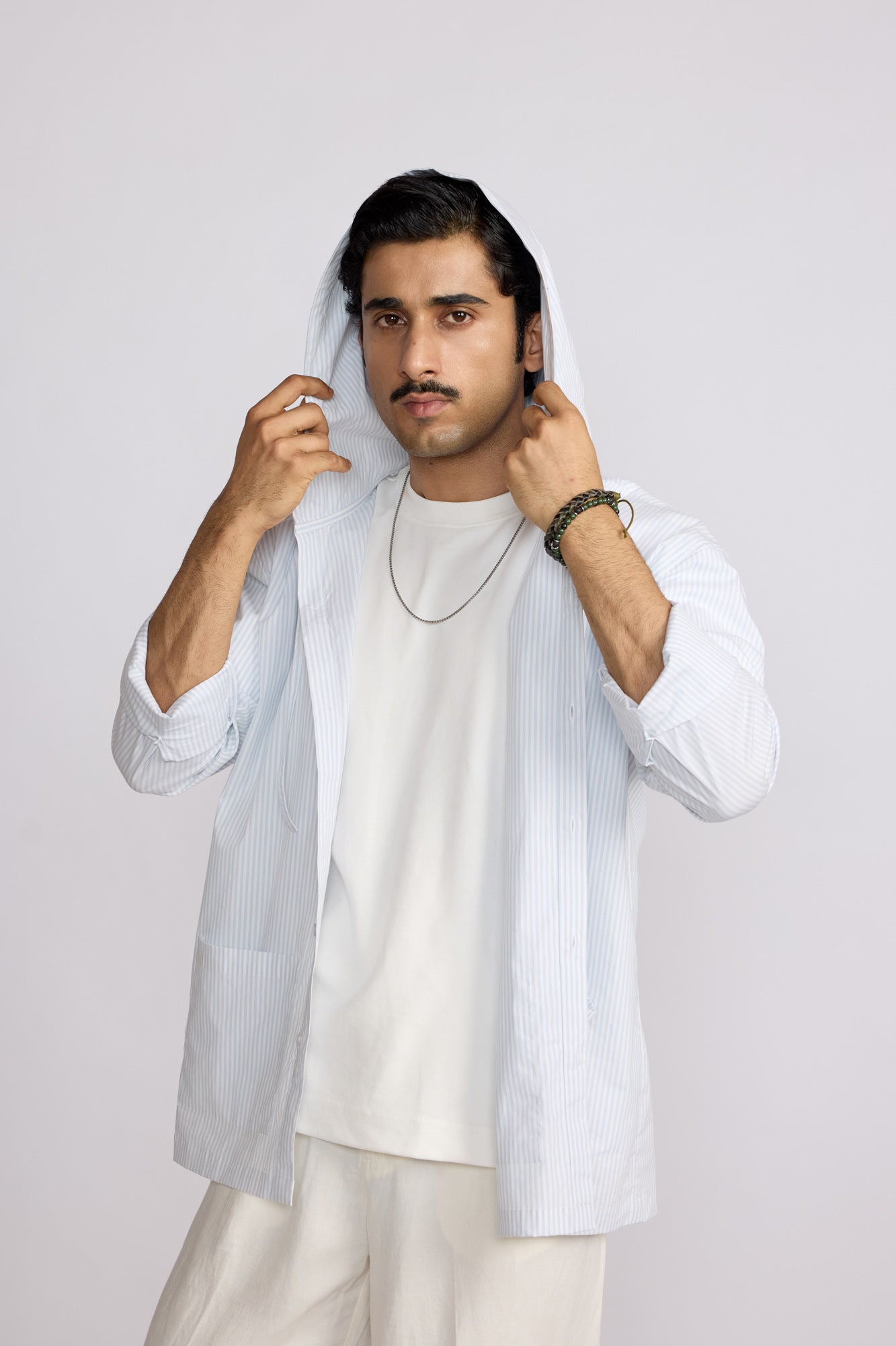 Azure Marrow Hooded Shirt