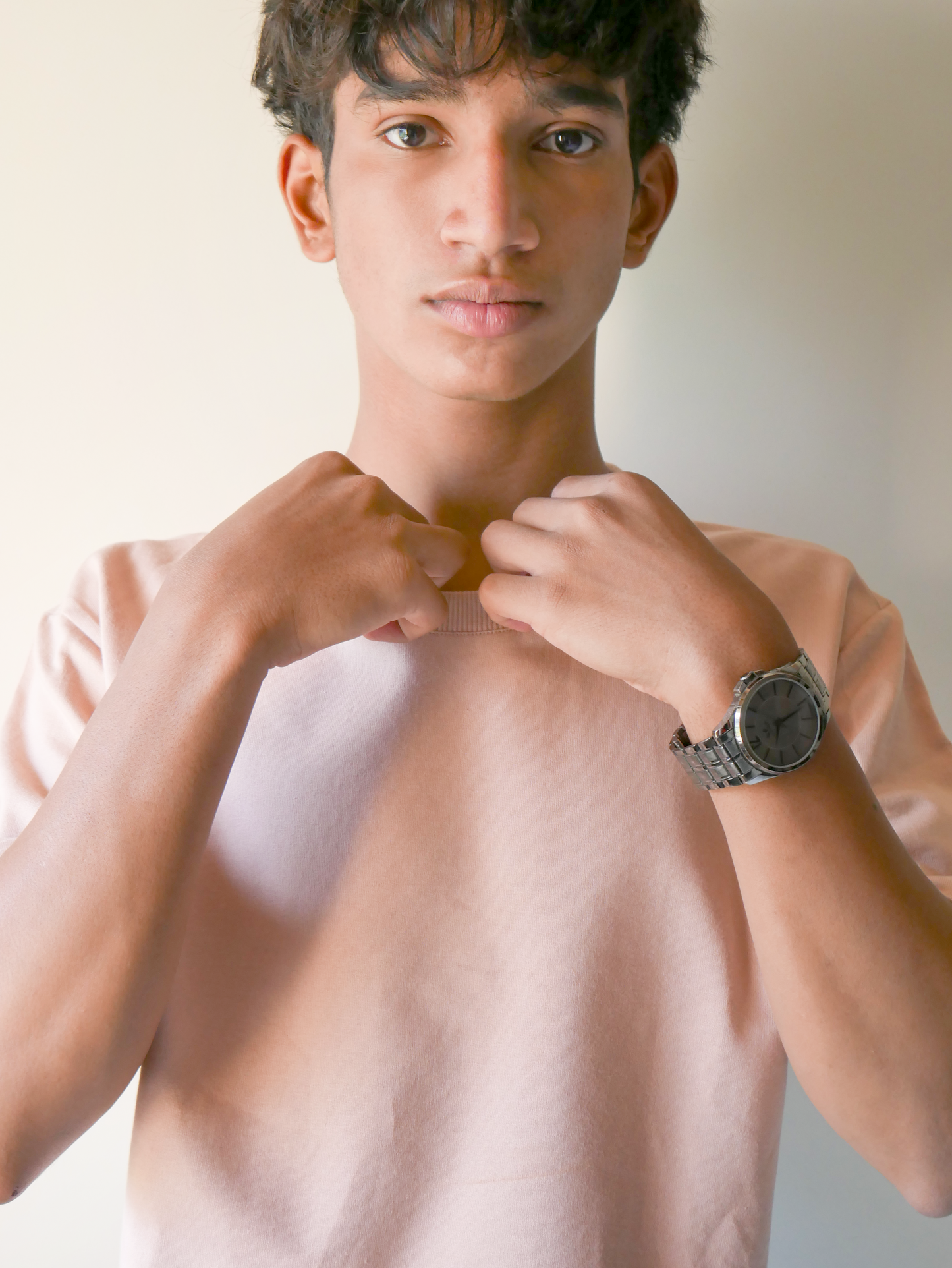 Cream French Terry Tee