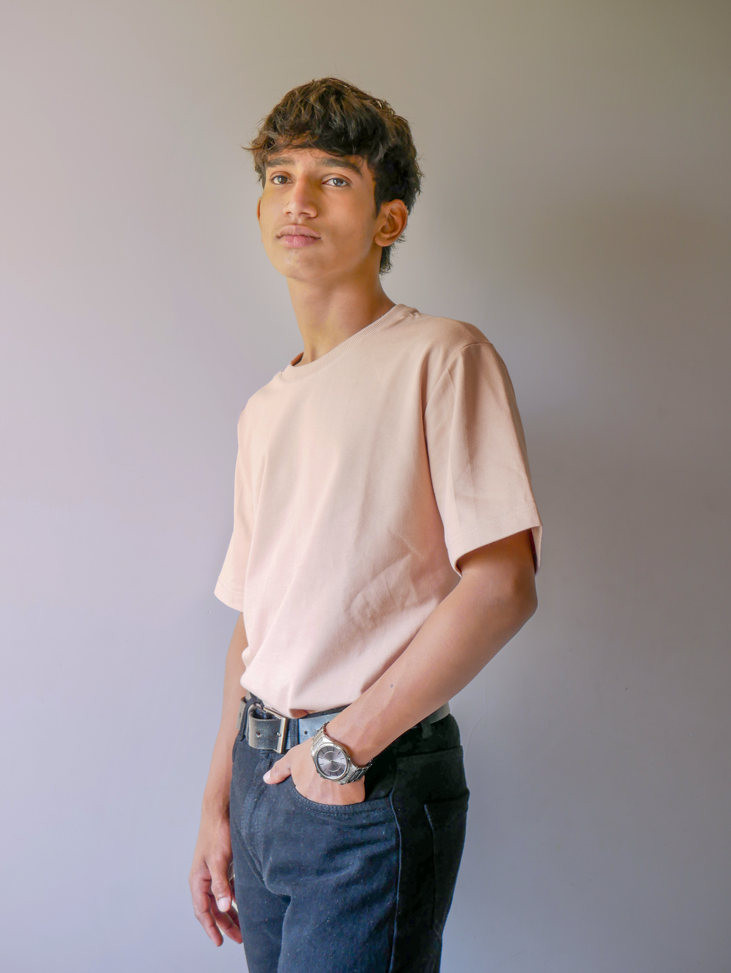 Cream French Terry Tee