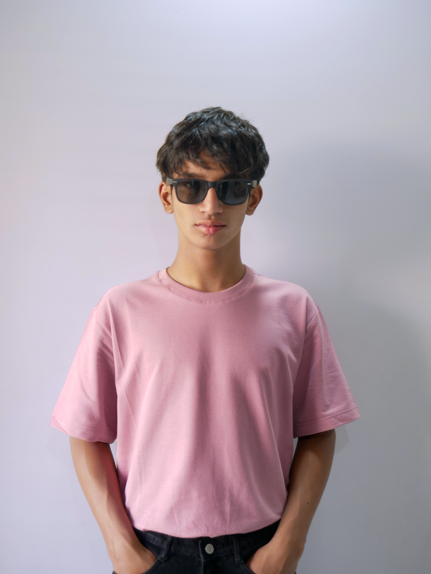Rose Pink Color Regular Fit T-shirt