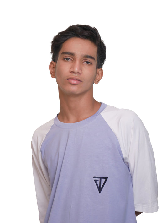 Lavender Oversized Bamboo Cotton Raglan Sleeve