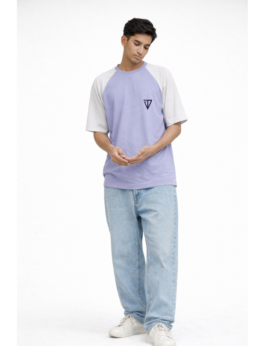 Lavender Oversized Bamboo Cotton Raglan Sleeve