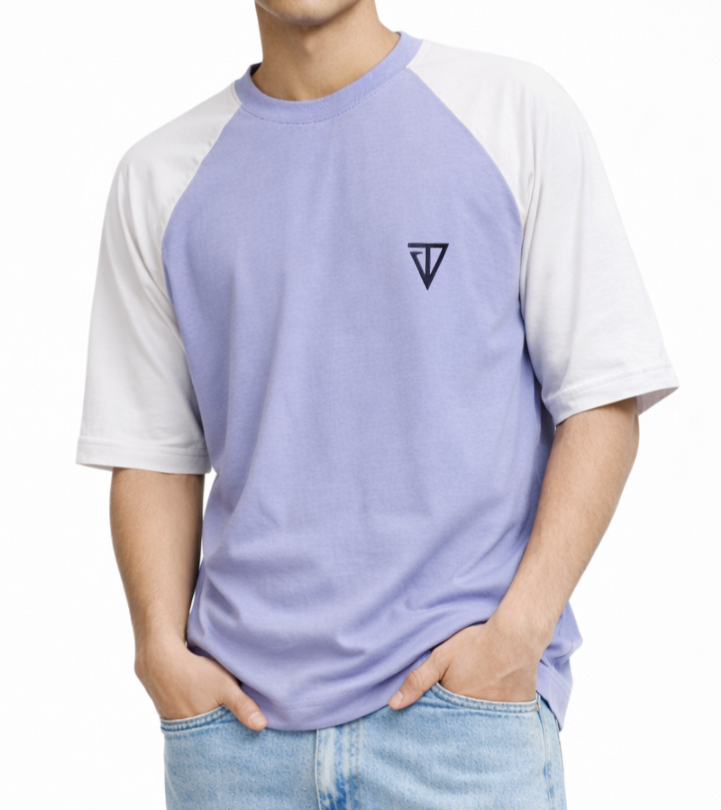 Lavender Oversized Bamboo Cotton Raglan Sleeve