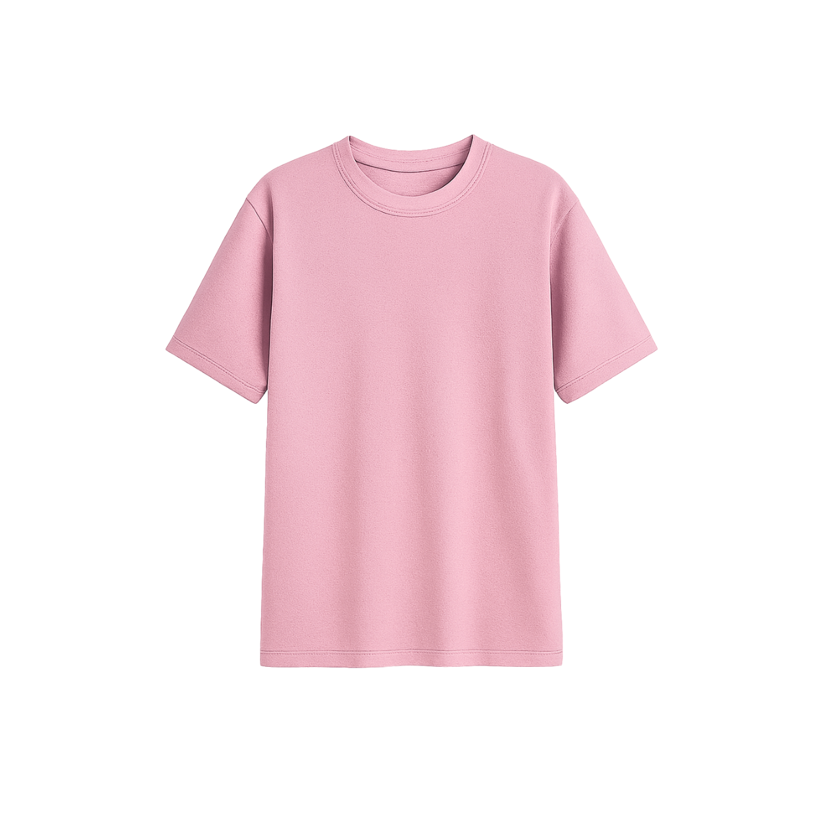 Rose Pink Color Regular Fit T-shirt