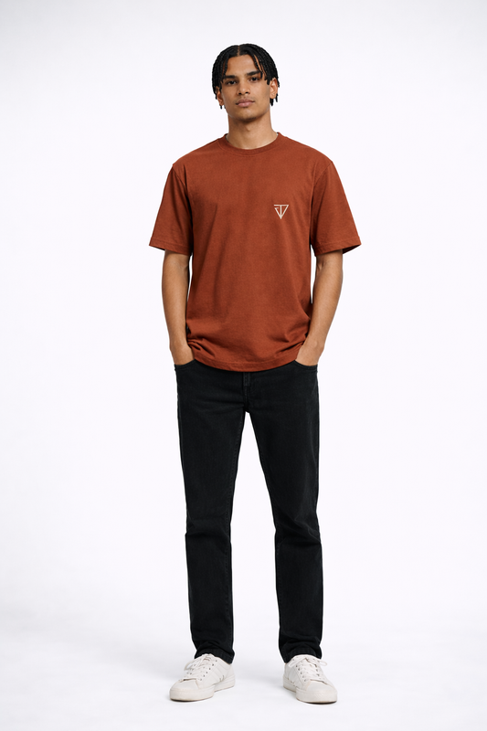 Rust Brown T-Shirt with Logo