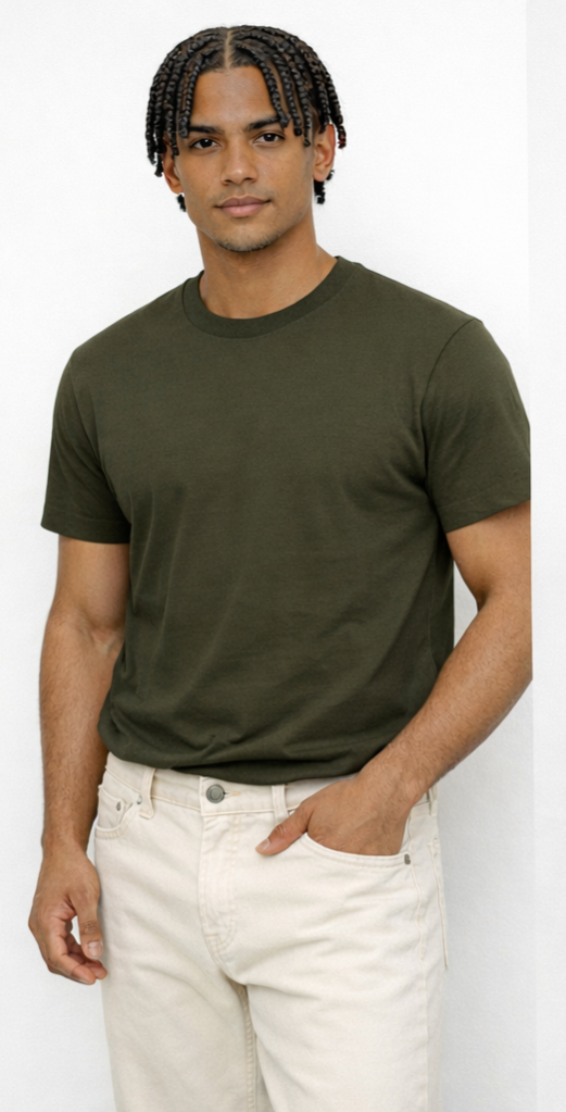 Olive Green Regular Fit T-shirt