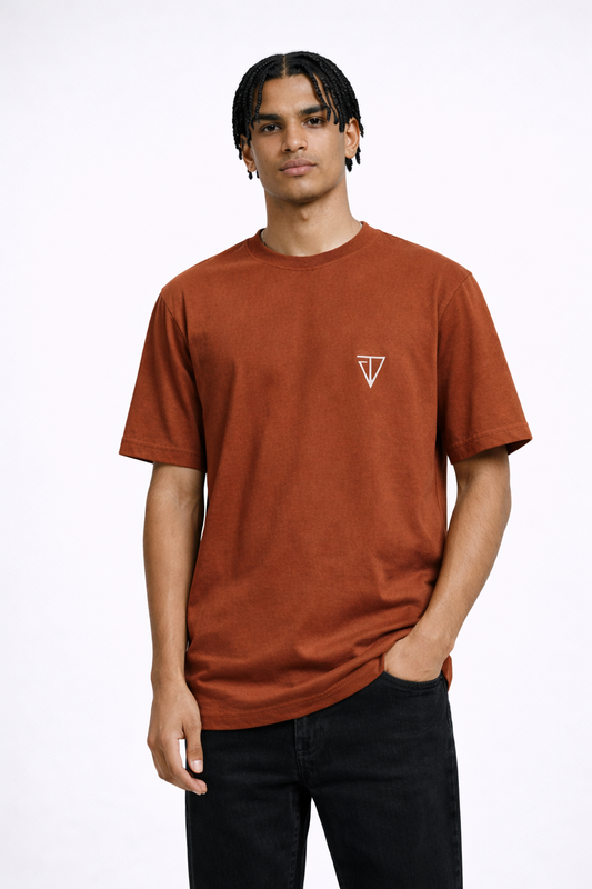 Rust Brown T-Shirt with Logo