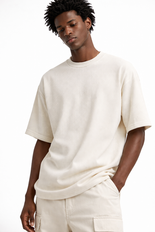 Ivory Oversized French Terry Tee