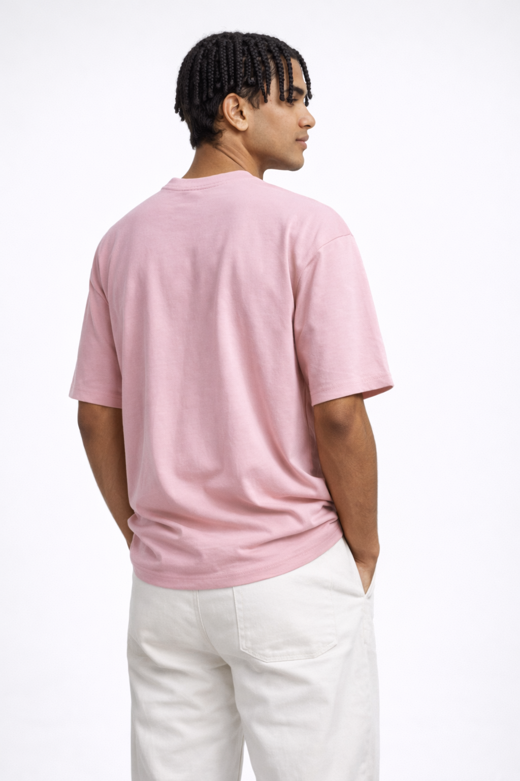 Rose Pink Color Regular Fit T-shirt