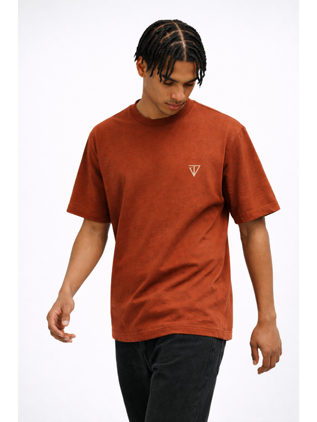 Rust Brown T-Shirt with Logo