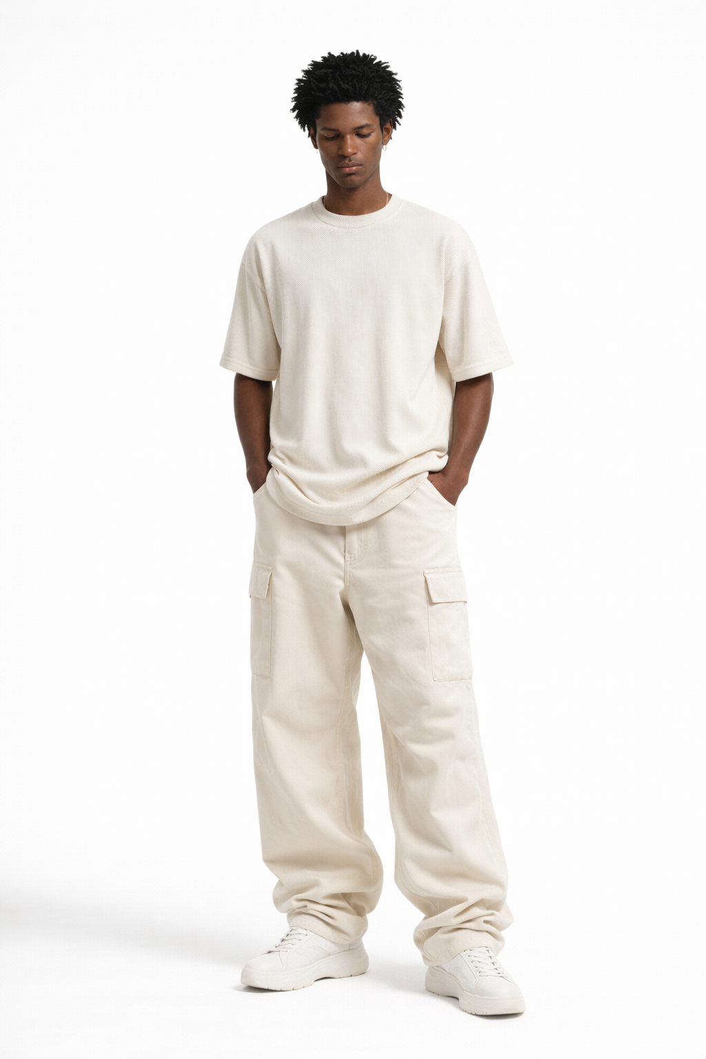 Ivory Oversized French Terry Tee