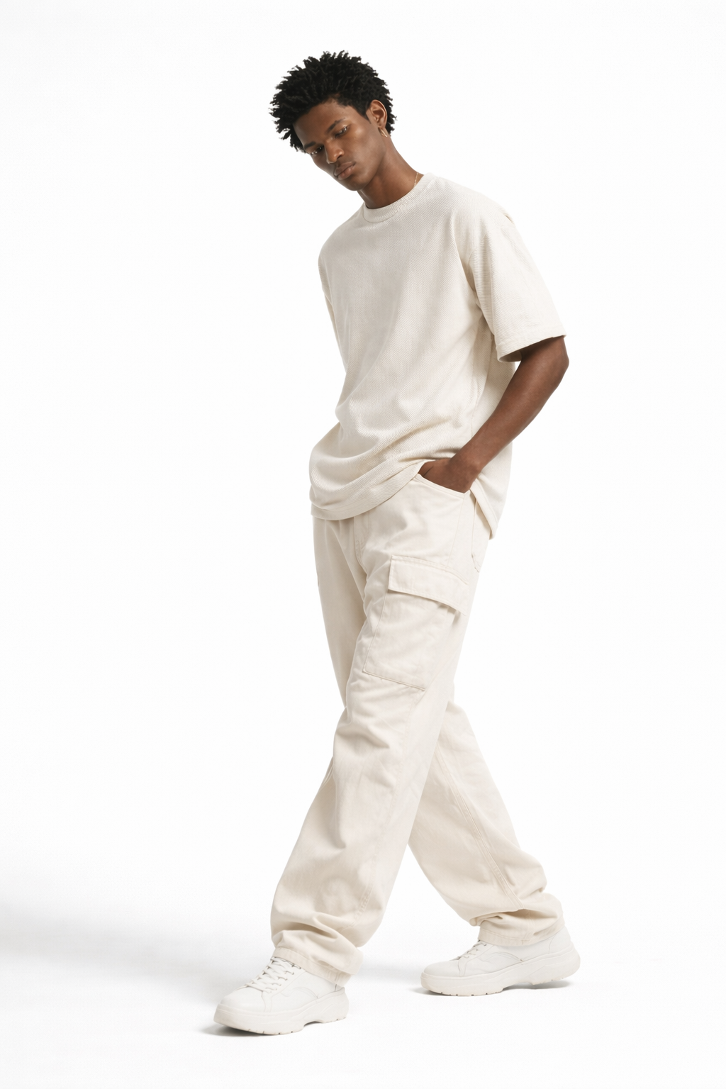 Ivory Oversized French Terry Tee