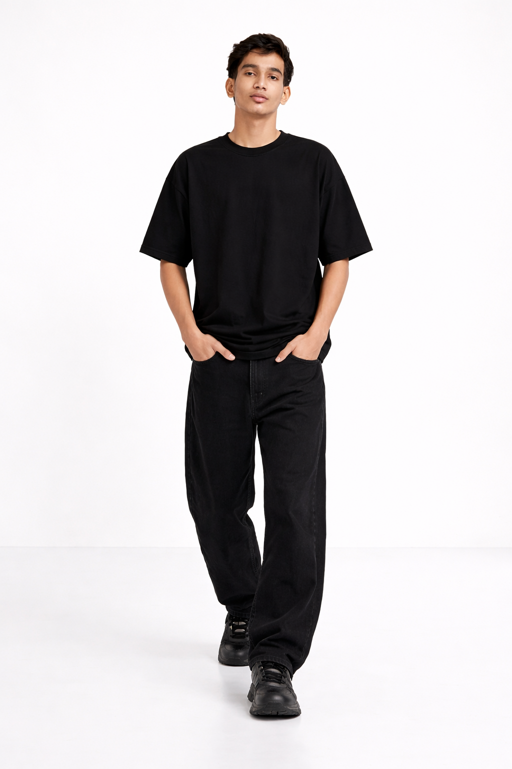 Black Oversized Bamboo Cotton T-Shirt