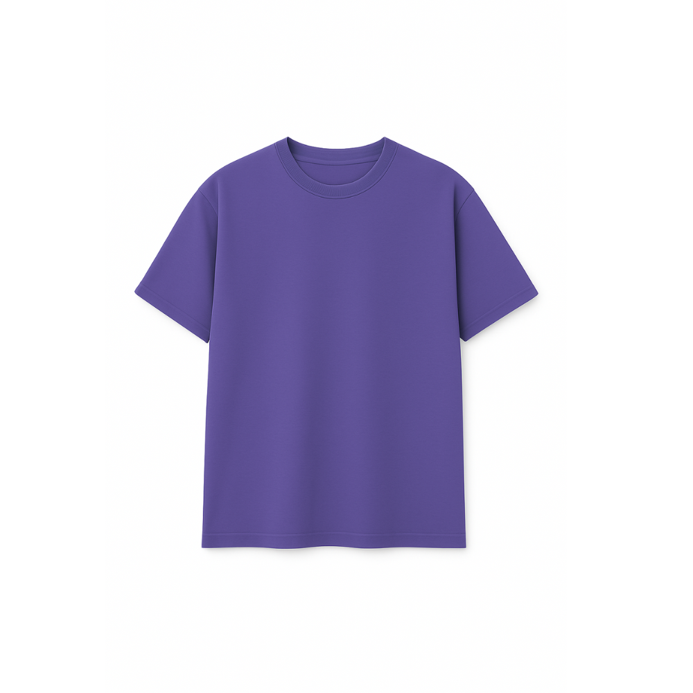 Purple Bamboo Cotton Regular Fit T-shirt