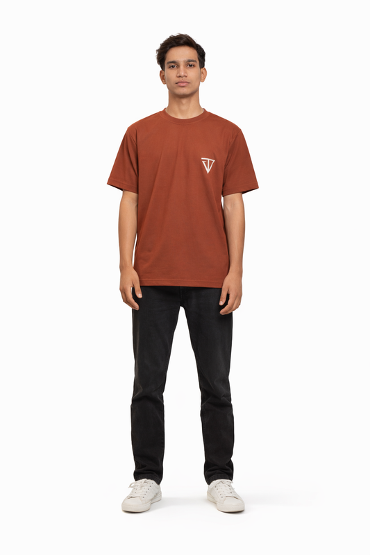 Rust Brown T-Shirt with Logo