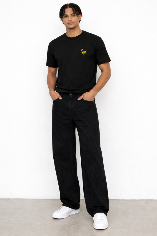 Premium Black French Terry T-Shirt for Men